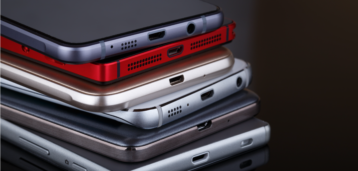 a pile of smart phones